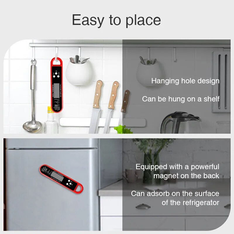 Digital Meat Thermometer BBQ Probe for Cooking & Kitchen