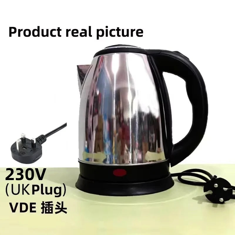 Electric Kettle 2L Stainless Steel Hot Water Boiler 220V