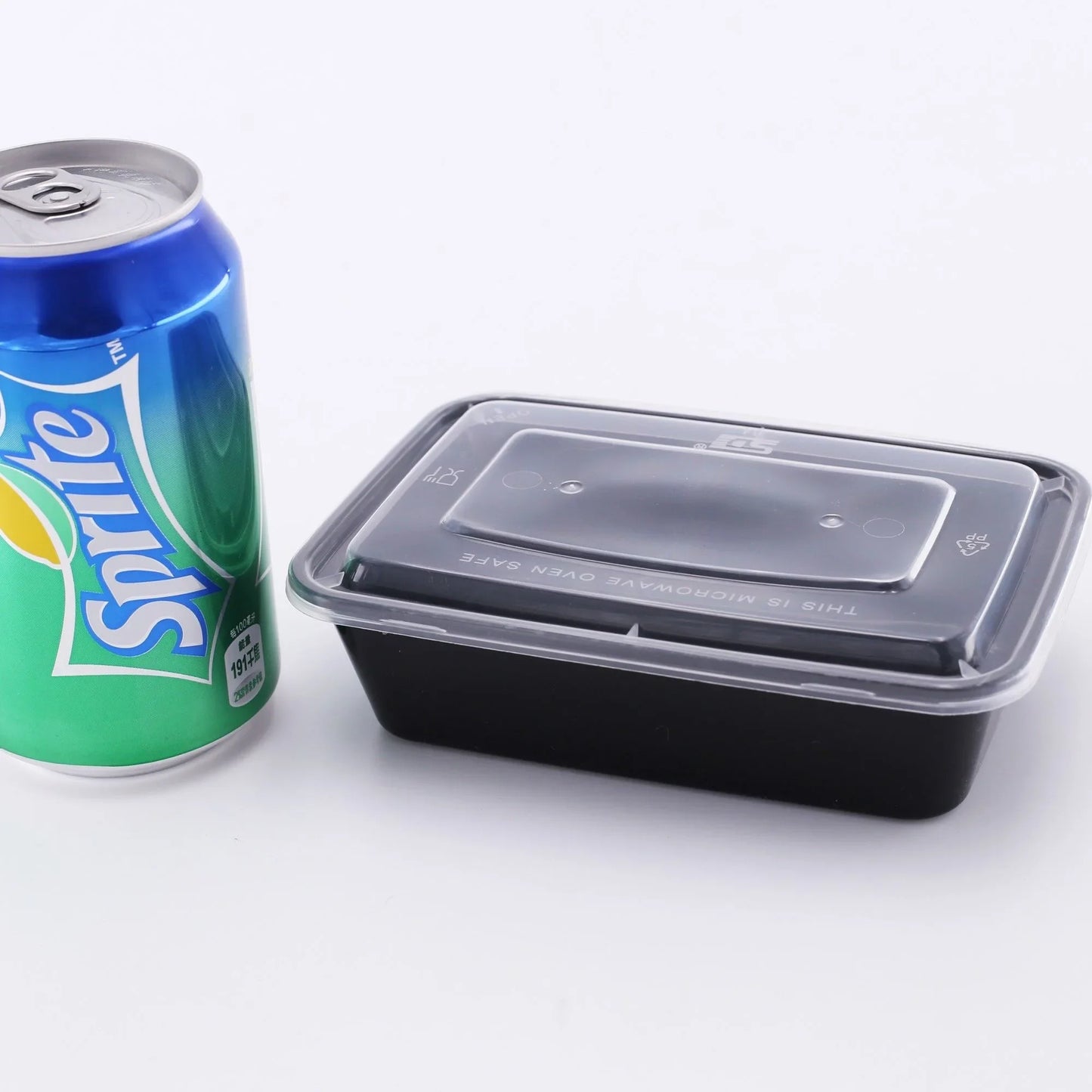 Black Plastic Food Containers 10PCS with Lids - Disposable & Handy