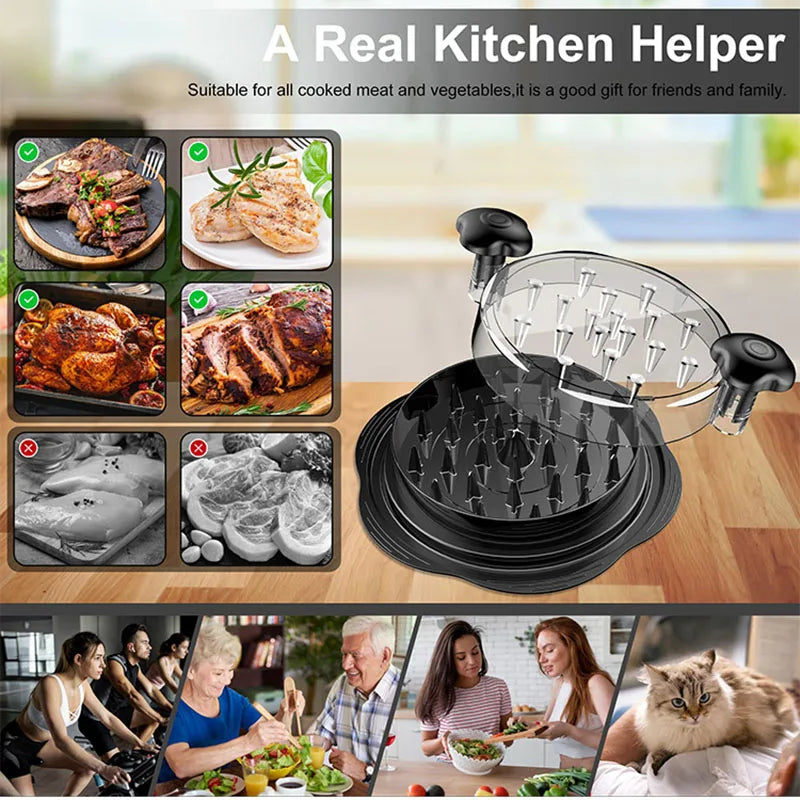 Meat Shredder: Chicken Chopper with Transparent Cover & Base