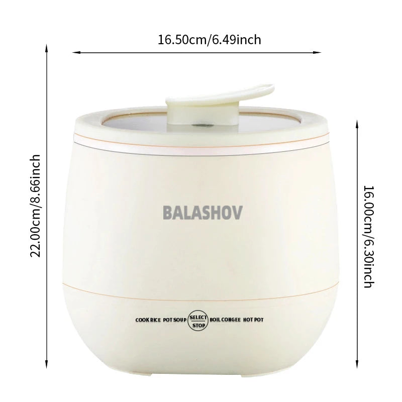 1.8L Portable Smart Rice Cooker - Multifunctional Non-Stick Rice Cooking Pot for Cooking Rice, Soup, for Dorms & Small Kitchens