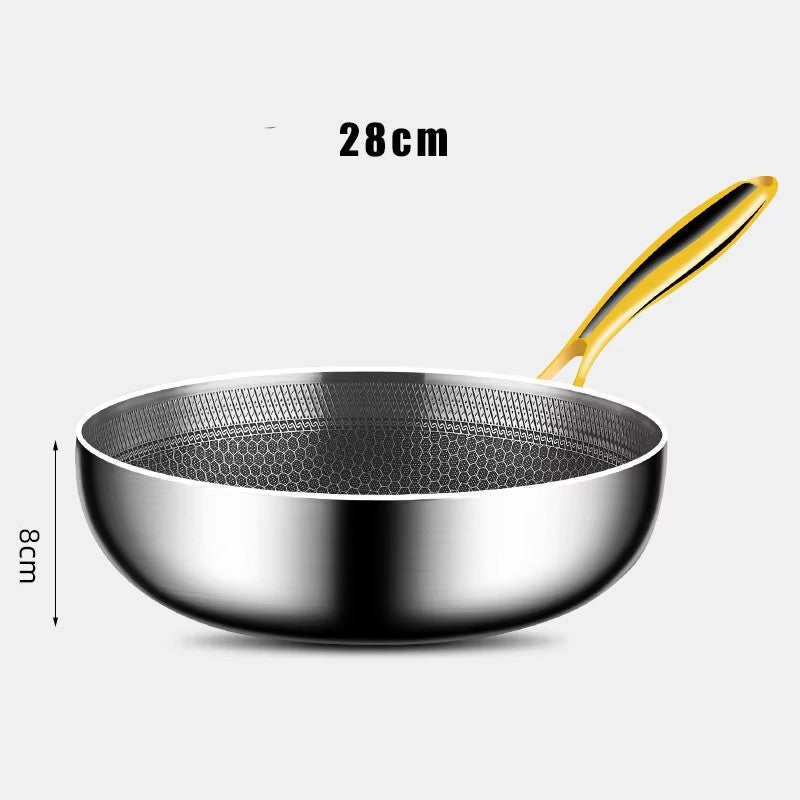 316 Stainless Steel Non-Stick Pan - Induction & Gas Ready