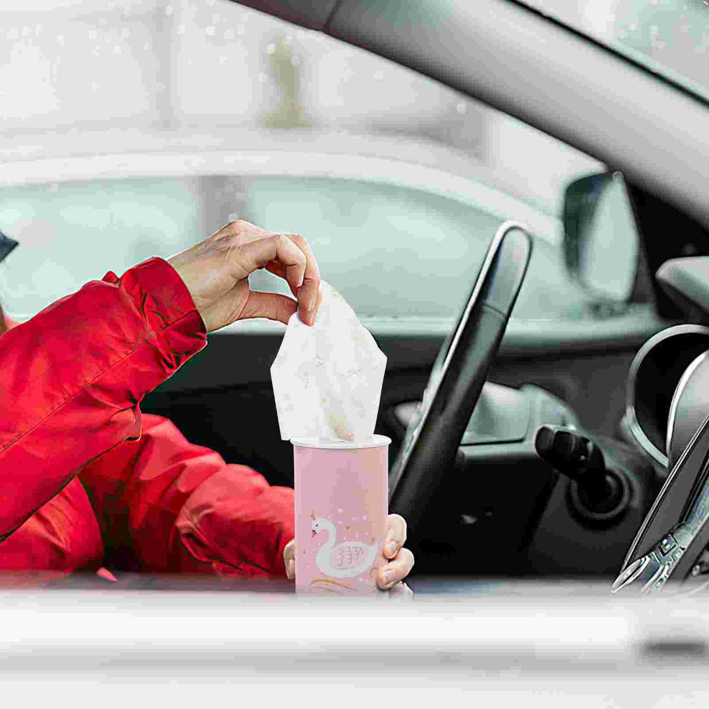 Tissue: Cylinder Car Tissues - 3Pcs Portable & Decorative