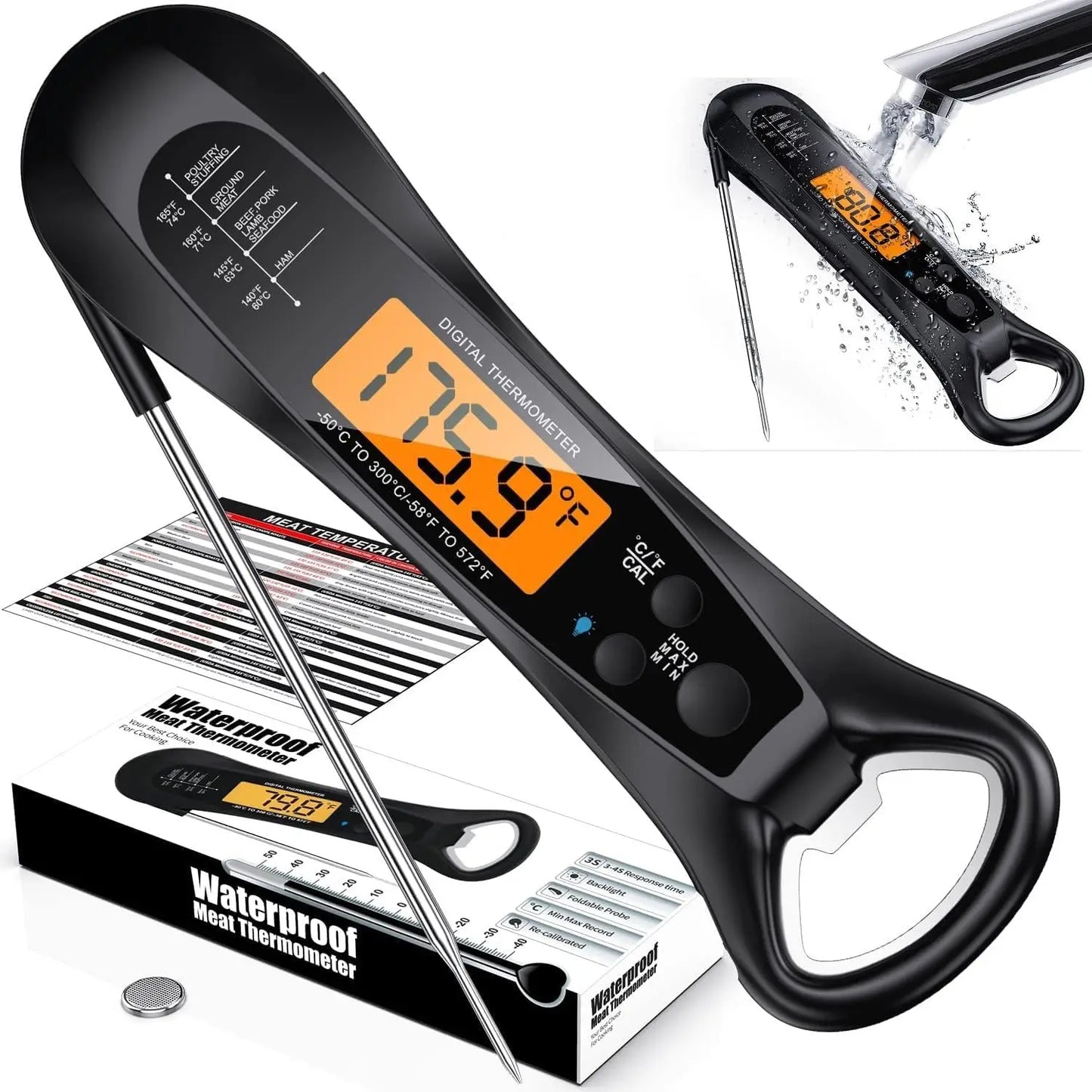 Instant Read Meat Thermometer - Fast & Precise Cooking Tool
