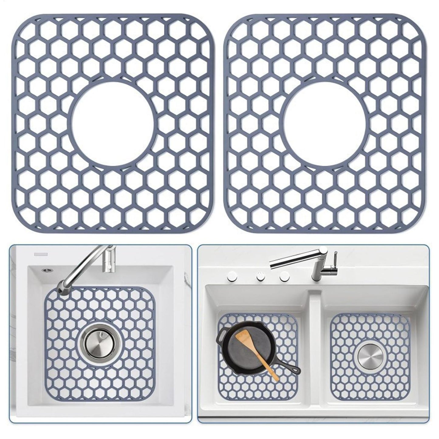 Silicone Sink Mat Protector - Non-Slip Faucet Guard