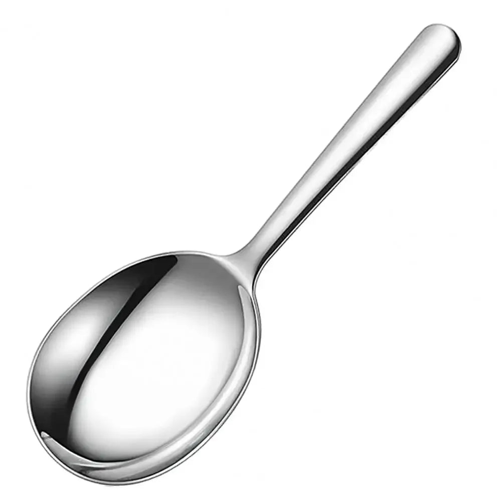 Serving Spoon: Stainless Steel Ladle - Heat Insulated Handle, Drain Hole