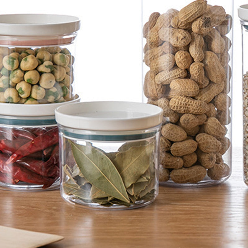 Glass Storage Jar with Plastic Lid - Airtight & Durable