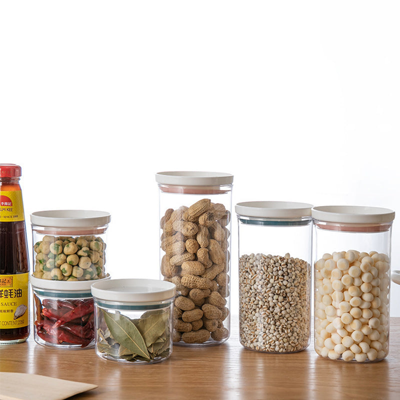 Glass Storage Jar with Plastic Lid - Airtight & Durable