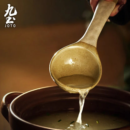 JOTO Two-color handle is beautiful and practical Kiln Change Ceramic Spoon CJR0615