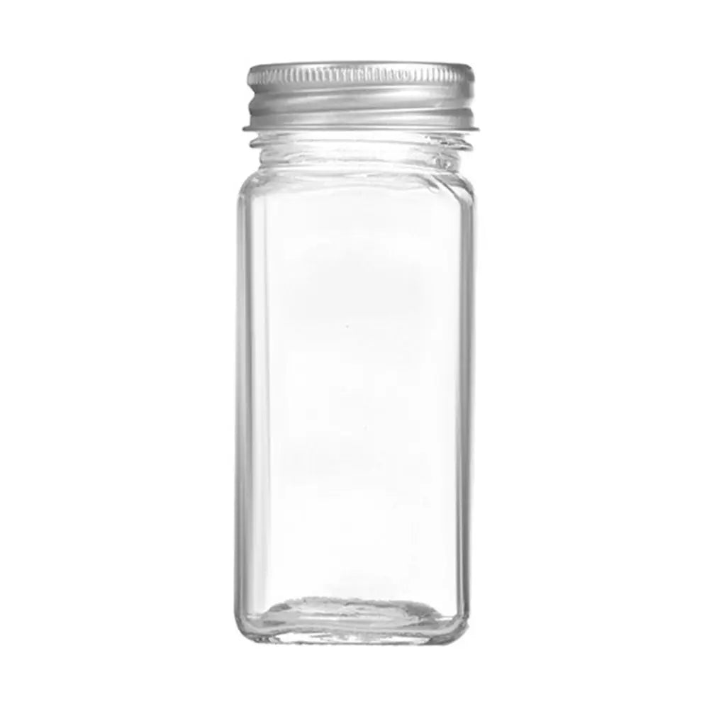 Glass Spice Jars with Acacia Lids - Sealed Storage Bottles