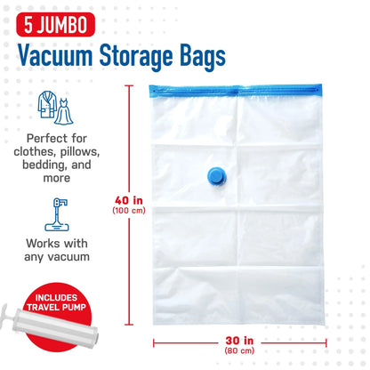 Vacuum Zip Bags 20 Pack - Space Saver for Comforters