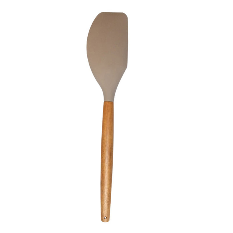 Kitchenware Silicone Set: Acacia Handle Spatula & Spoon