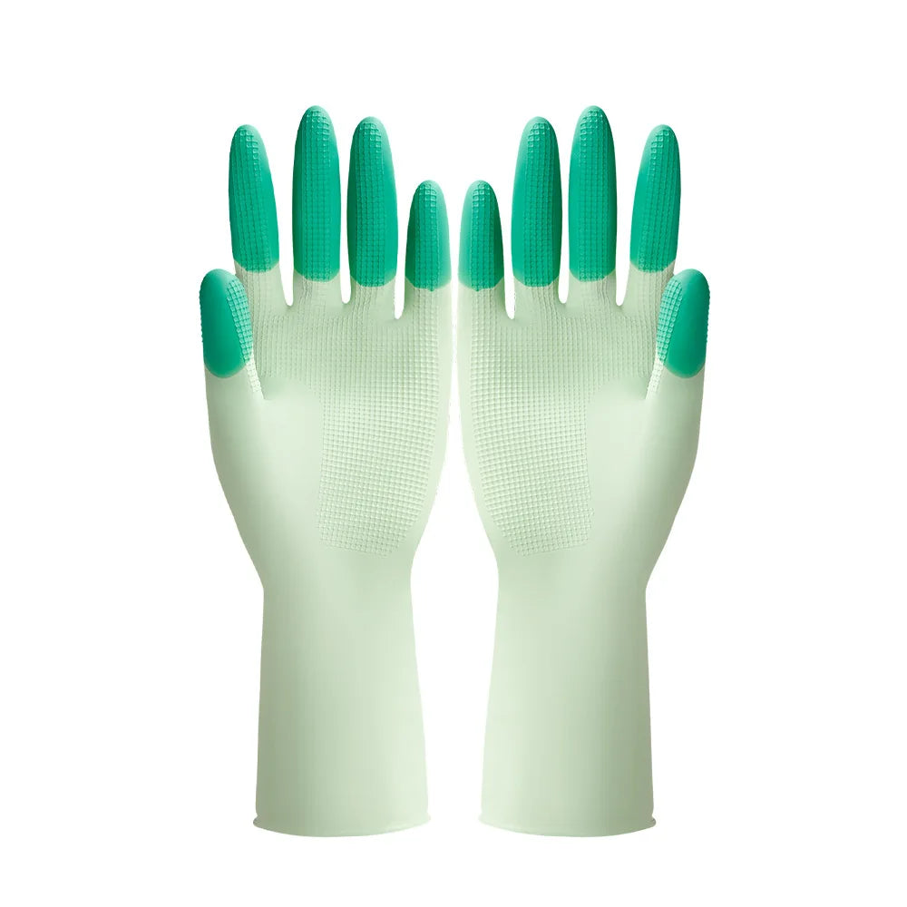 Silicone Dishwashing Gloves - Anti-Slip, Reusable & Durable