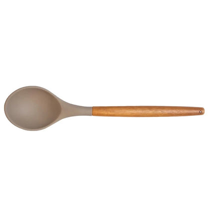 Kitchenware Silicone Set: Acacia Handle Spatula & Spoon