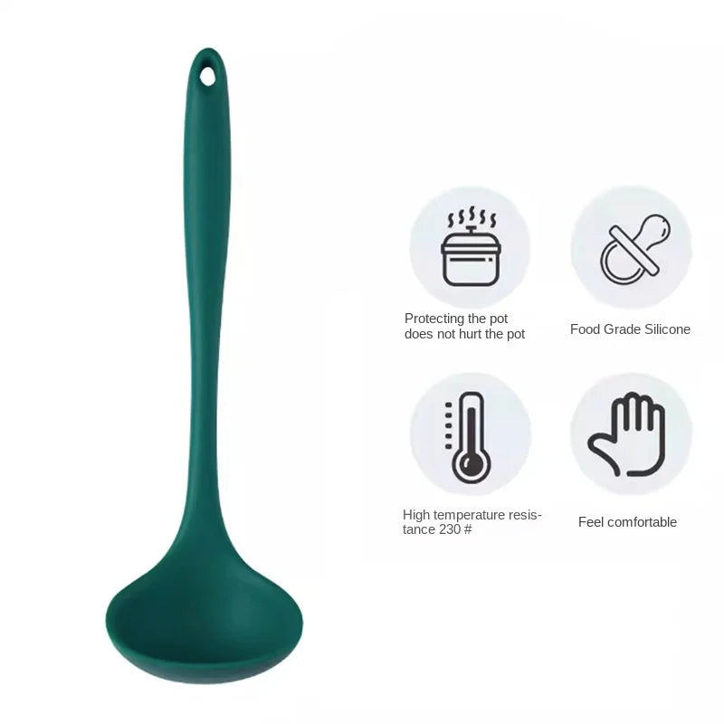 Silicone Soup Spoon - Food Grade, Non-Stick, Heat Resistant