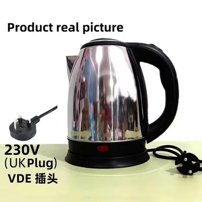 Electric Kettle 2L Stainless Steel Hot Water Boiler 220V