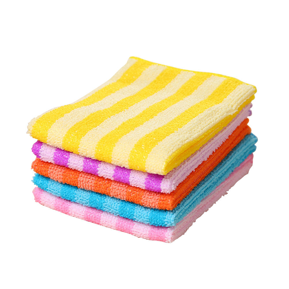 Super Absorbent Microfiber Towel - 5Pcs Odor Free, Non-Shrink