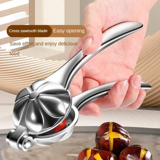 Chestnut Opener Machine Stainless Steel Quick Clip Walnut Pliers Chestnut Sheath Cutter Nut Cracker Sheller Kitchen Tool