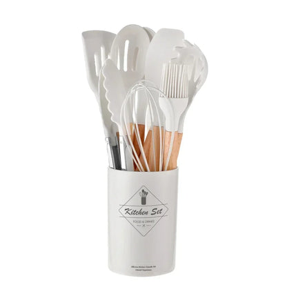 Silicone Kitchenware Utensils Set - 12PCS Non-Stick Cookware