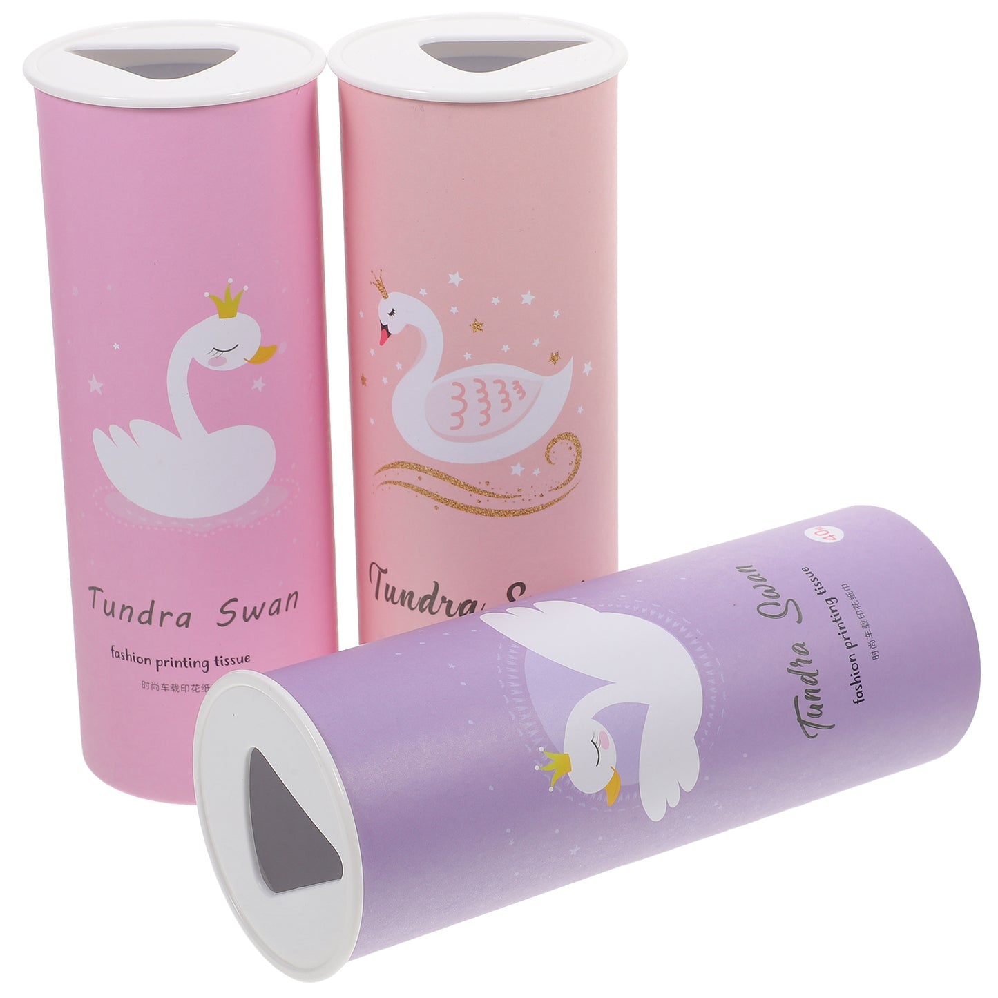 Tissue: Cylinder Car Tissues - 3Pcs Portable & Decorative