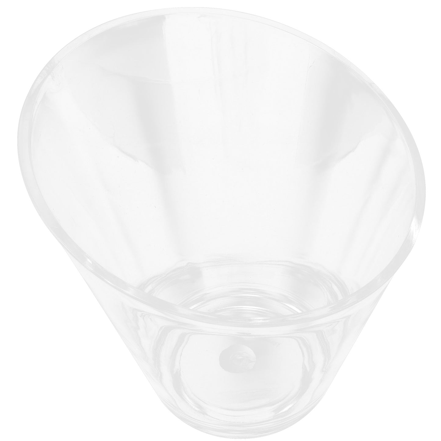 Acrylic Slant Serving Bowl: 19Cm Clear Salad Dessert Serving
