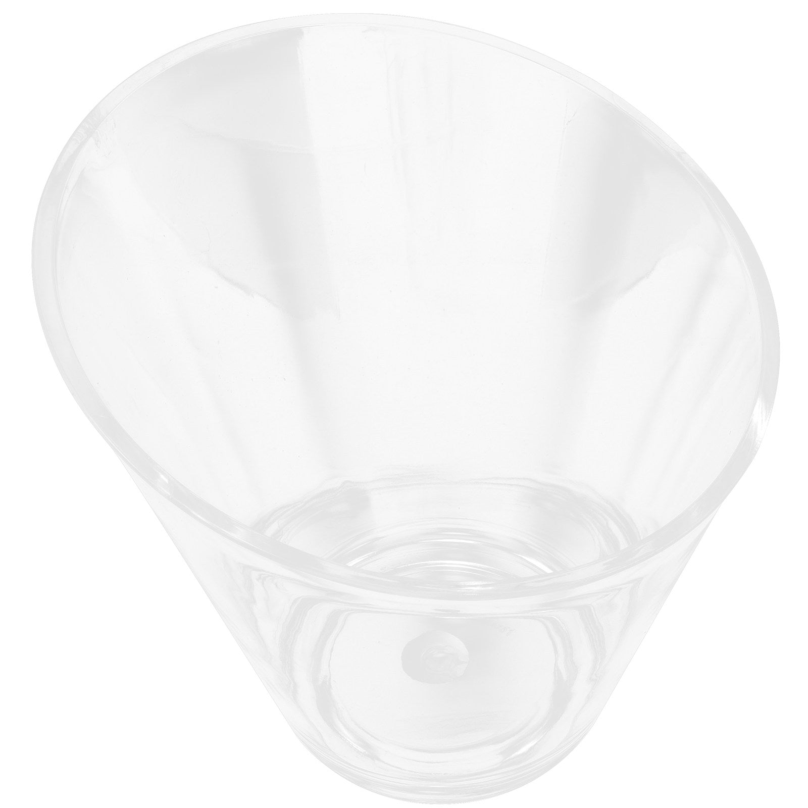Acrylic Slant Serving Bowl: 19Cm Clear Salad Dessert Serving