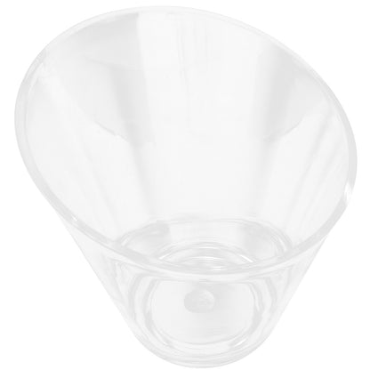 Acrylic Slant Serving Bowl: 19Cm Clear Salad Dessert Serving