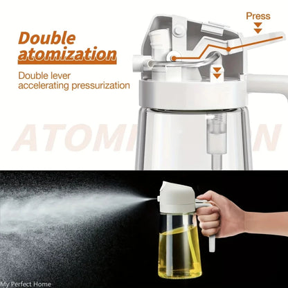 Oil Spray Bottle: 2in1 500ml: BBQ, Baking, Roasting Kitchen Tool