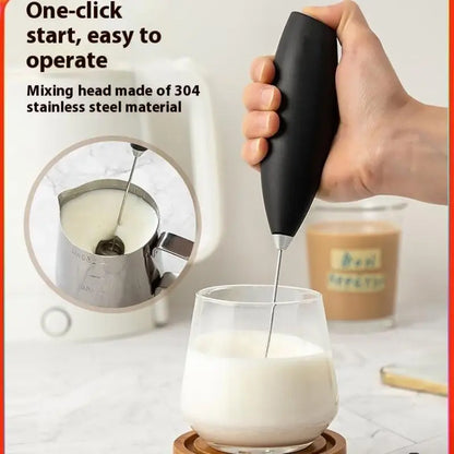 Electric Whisk Milk Frother: Wireless Handheld Coffee Whisk