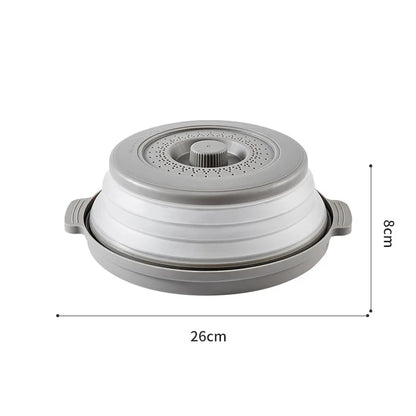 10.2" Microwave Food Cover & Splatter Guard - Collapsible Lid