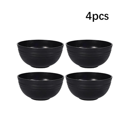 Plate Set: Black PP Cutlery Set - 4/16pcs Outdoor Camping Essentials