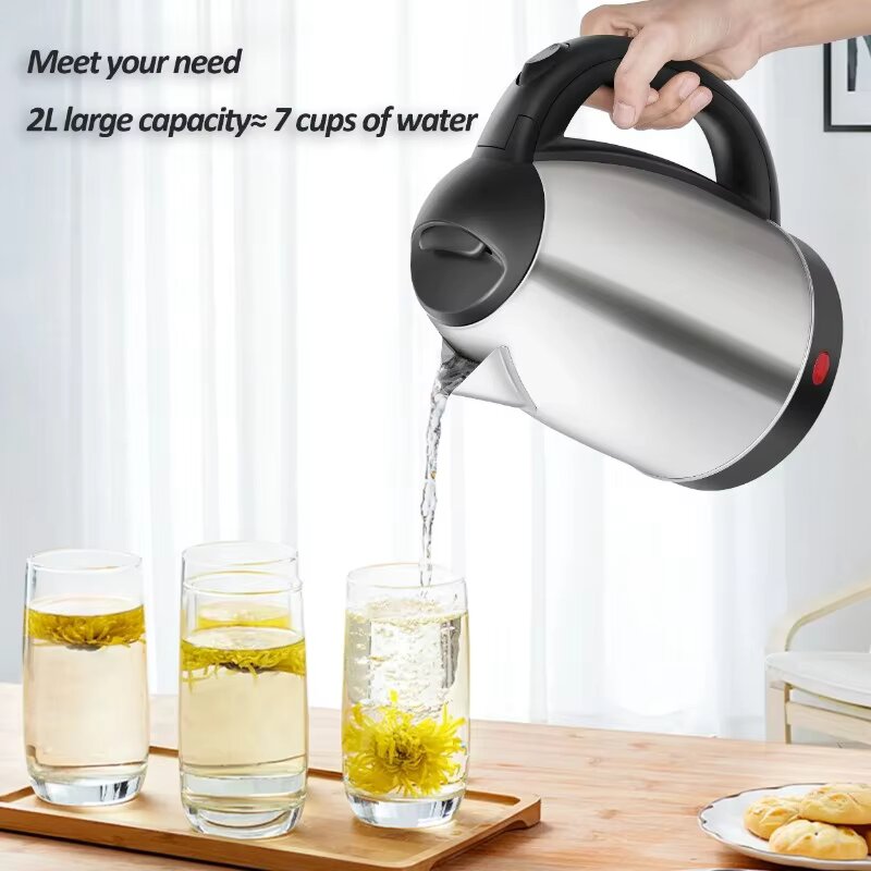 Electric Kettle 2L Stainless Steel Hot Water Boiler 220V
