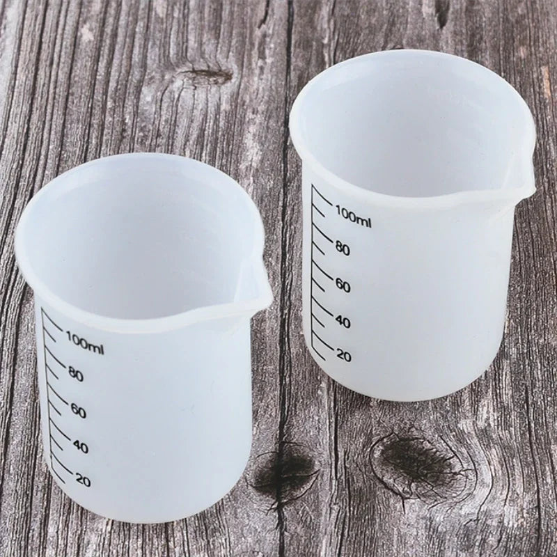 Silicone Measuring Cup - Food Grade, Non-stick, Clear Scale
