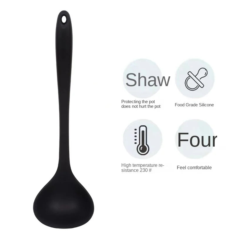 Silicone Soup Spoon - Food Grade, Non-Stick, Heat Resistant