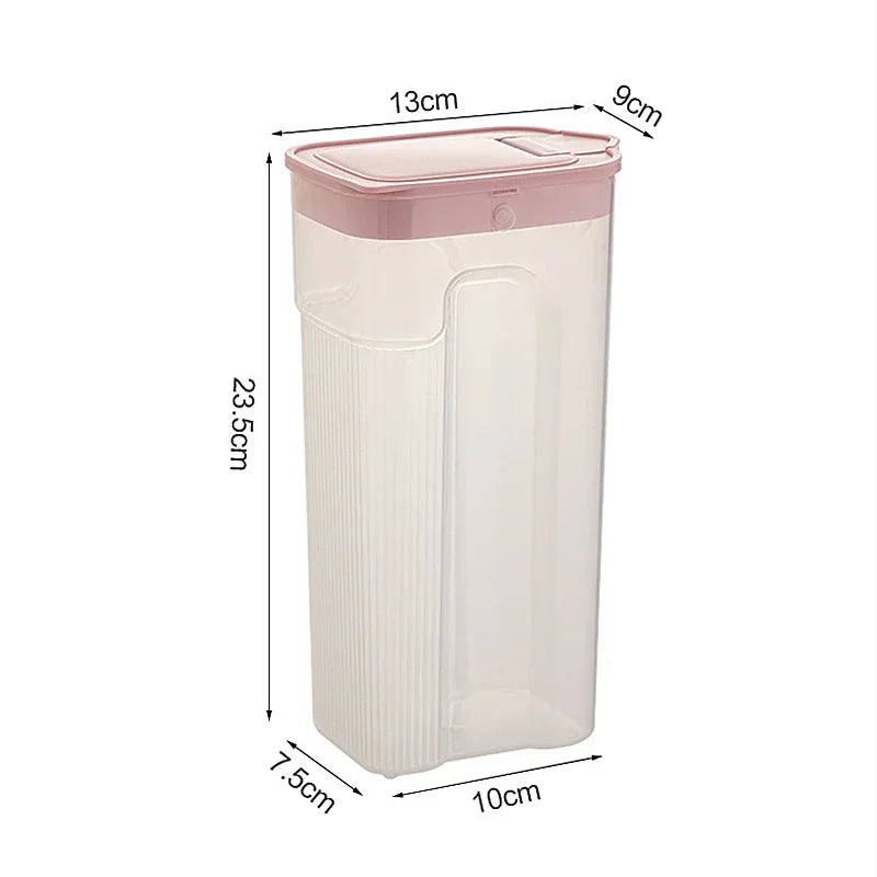 Plastic Storage: Kitchen Sealed Jar - Transparent Cereal Storage Container