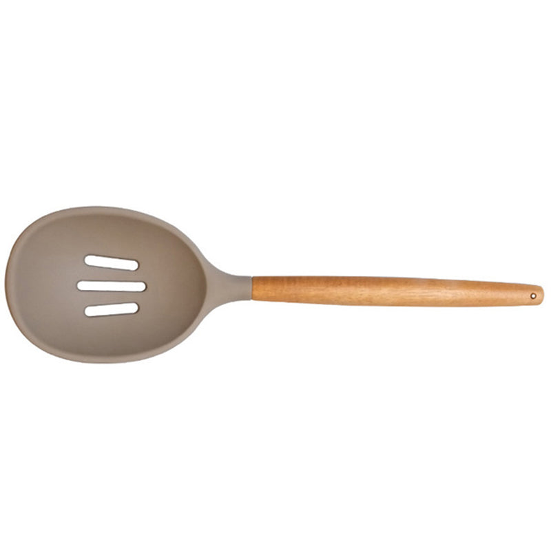 Kitchenware Silicone Set: Acacia Handle Spatula & Spoon