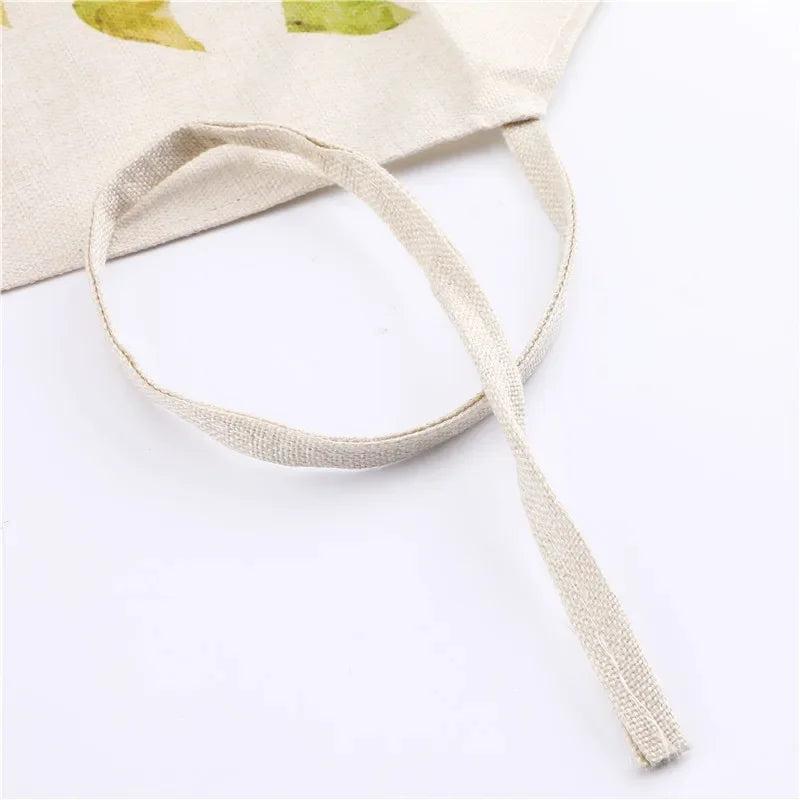 Apron: Alphabet Kitchen Aprons - Cotton Linen Bibs for Women