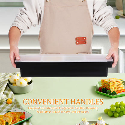 Food Storage: Fruit Box Divided Storage Containers - Plastic Serving Tray