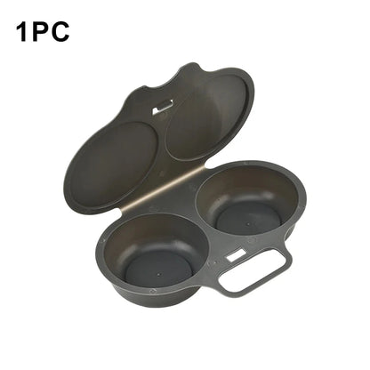 Microwave Double Egg Poacher Food Grade Plastics Reusable Kitchen Cooking Omelet Mold Heat-resistant Portable Kitchen Gadget