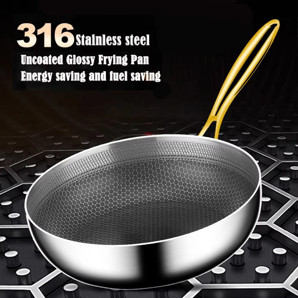 316 Stainless Steel Non-Stick Pan - Induction & Gas Ready
