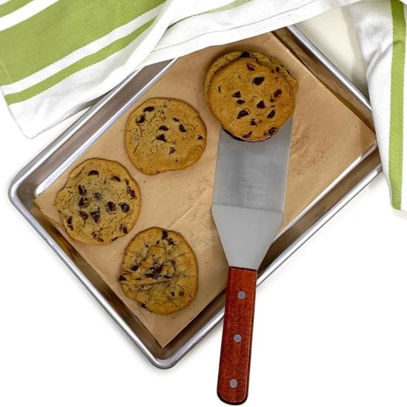 Stainless Steel Metal Spatula for Cast Iron Skillet Grill - Burger Fish Turner Griddle Spatula Egg Flipper Flat Top Cooking BBQ Tool
