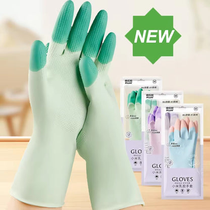 Silicone Dishwashing Gloves - Anti-Slip, Reusable & Durable