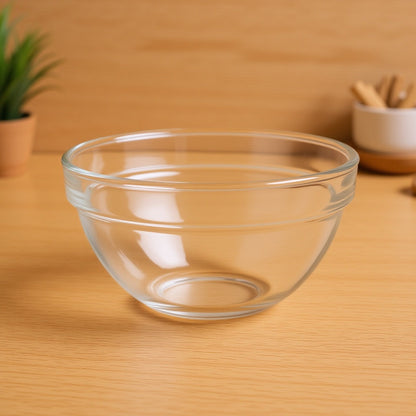 Clear Glass Bowls Set - Microwave & Fridge Safe