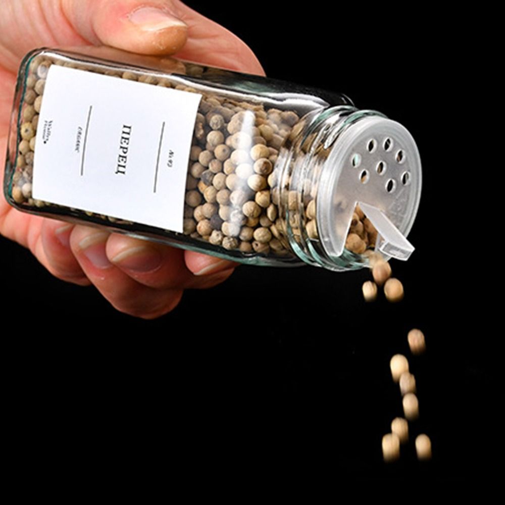 Glass Spice Jars with Acacia Lids - Sealed Storage Bottles