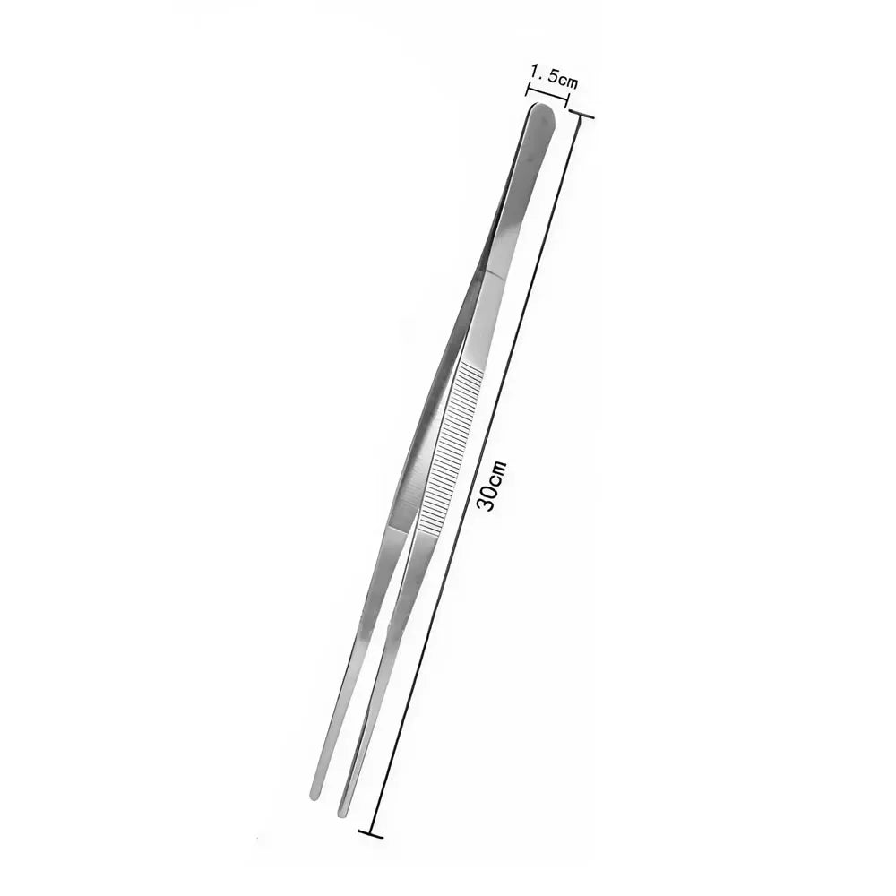 Stainless Steel Kitchen Tongs - Non-Slip, Long Handle