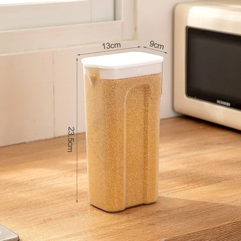Plastic Storage: Kitchen Sealed Jar - Transparent Cereal Storage Container