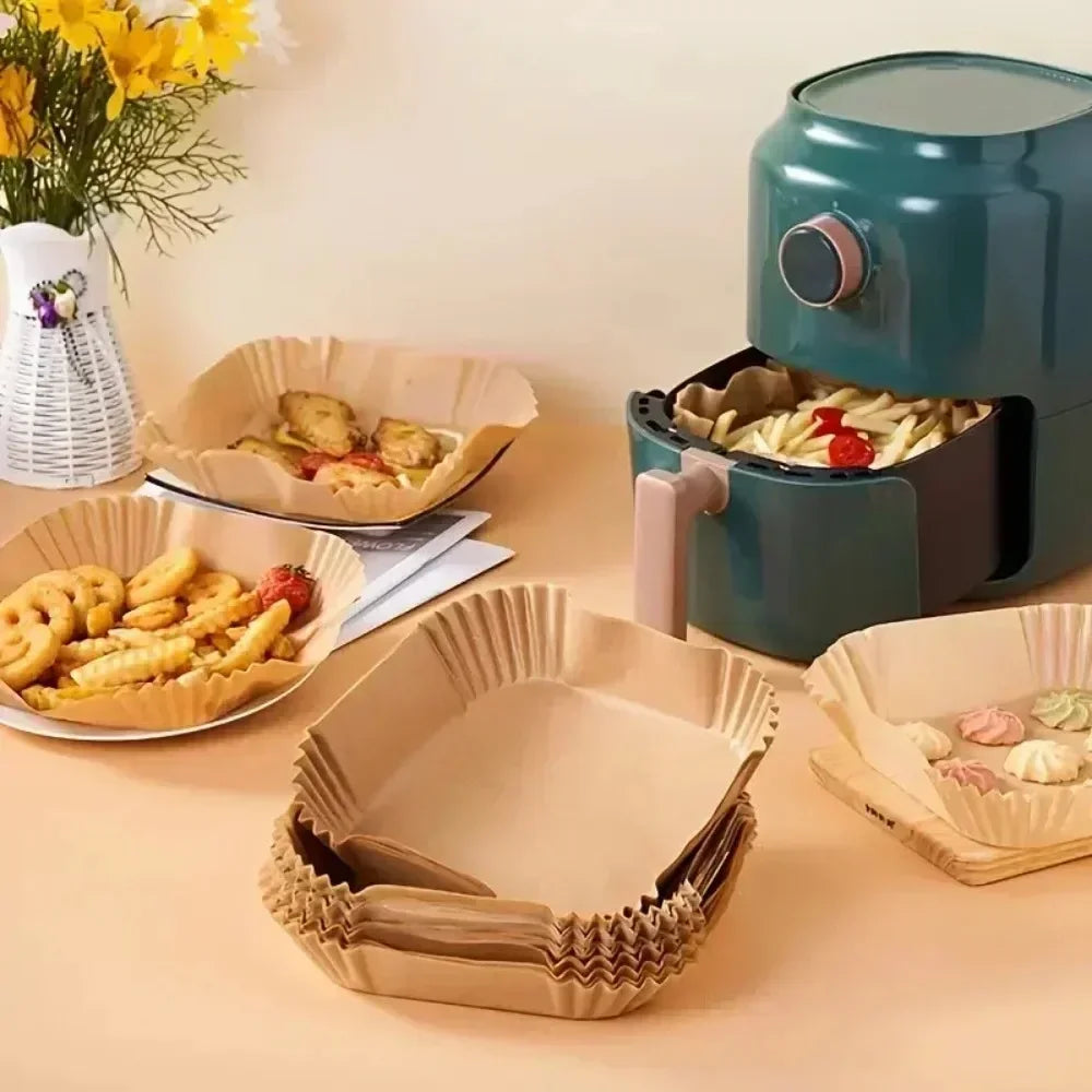 Parchment Paper: Air Fryer Paper Liners - 50/30pcs Non-stick Kitchen Accessories