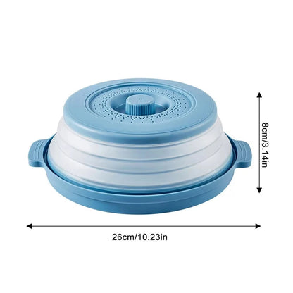 10.2" Microwave Food Cover & Splatter Guard - Collapsible Lid