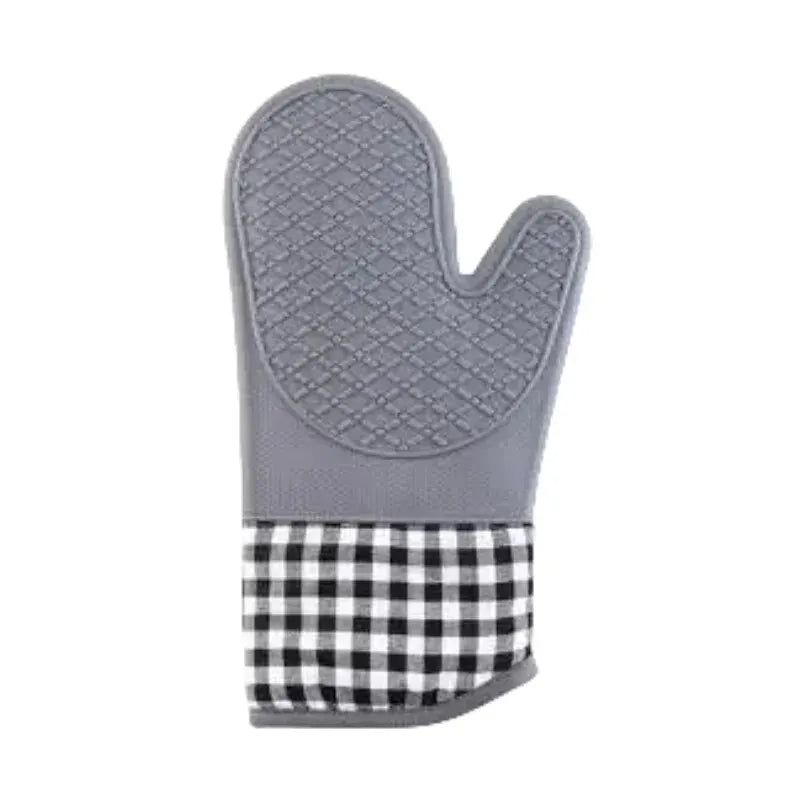 Oven Mitts: Silicone Heat-Resistant Kitchen Glove, Anti-Slip, Thickened