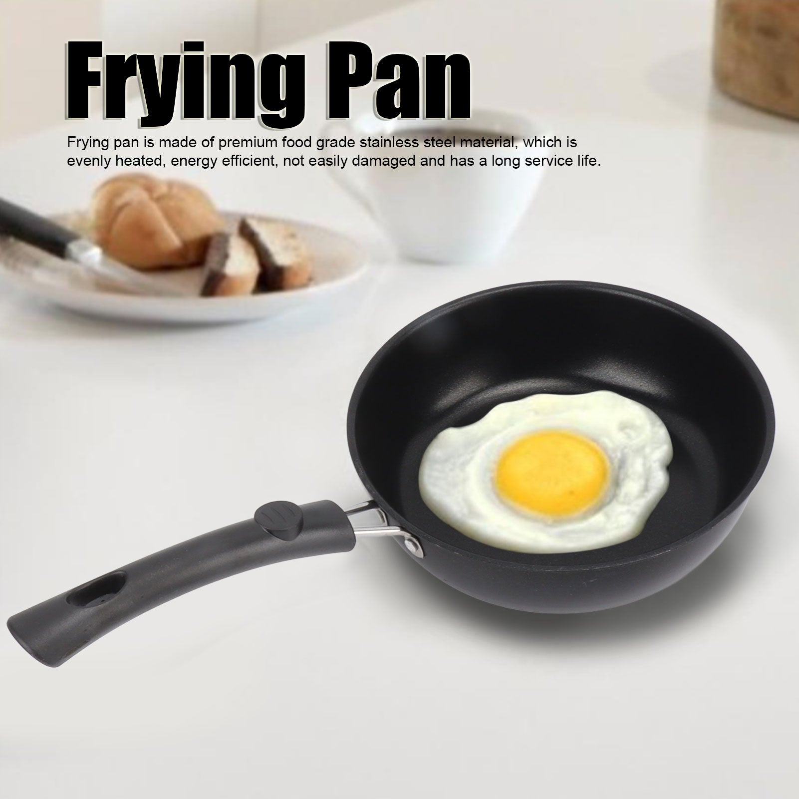 Frying Pan - 12-20cm Mini Non-Stick Stainless Steel Cookware